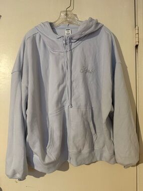 PINK Victoria's Secret Pale Blue Zip Hoodie